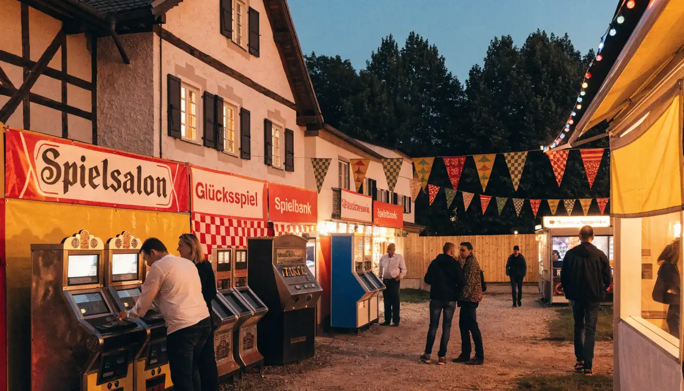 Regionale Spielhallen mit bunten Spielautomaten in Niederösterreich